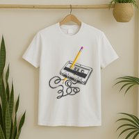 Vintage Rewind Funny Cassette Pencil Gift T-Shirt