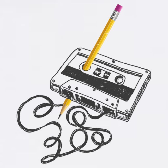 Vintage Rewind Funny Cassette Pencil Gift T-Shirt