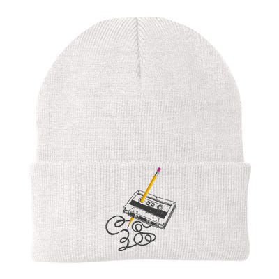 Vintage Rewind Funny Cassette Pencil Gift Knit Cap Winter Beanie