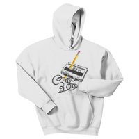 Vintage Rewind Funny Cassette Pencil Gift Kids Hoodie