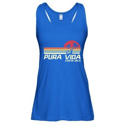 Vintage Retro Family Vacation Costa Rica Pura Vida Beach Gift Ladies Essential Flowy Tank