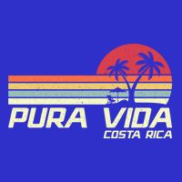 Vintage Retro Family Vacation Costa Rica Pura Vida Beach Gift Womens T-Shirt
