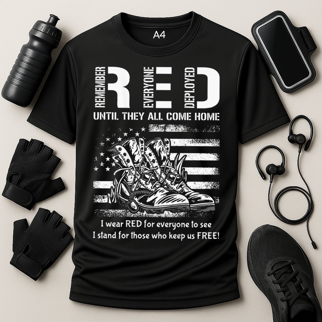 Vintage Red Friday Until They Come Home USA American Flag Cooling Performance Crew T-Shirt