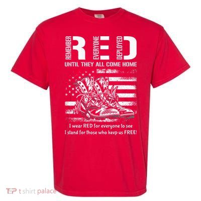 Vintage Red Friday Until They Come Home USA American Flag Garment-Dyed Heavyweight T-Shirt