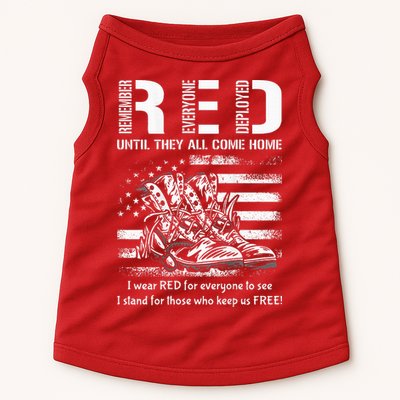 Vintage Red Friday Until They Come Home USA American Flag Doggie Tank
