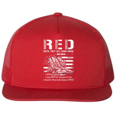 Vintage Red Friday Until They Come Home USA American Flag Flatbill Hat