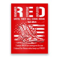 Vintage Red Friday Until They Come Home USA American Flag Poster