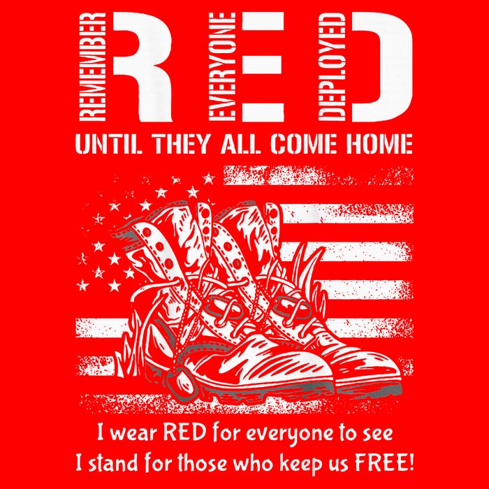 Vintage Red Friday Until They Come Home USA American Flag Poster