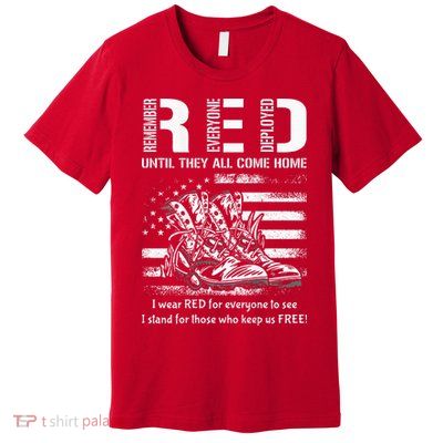 Vintage Red Friday Until They Come Home USA American Flag Premium T-Shirt