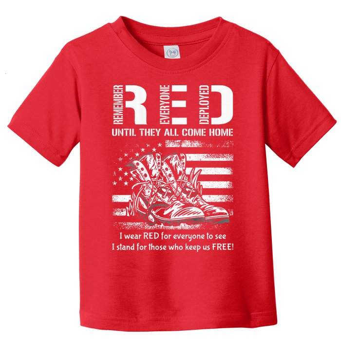 Vintage Red Friday Until They Come Home USA American Flag Toddler T-Shirt