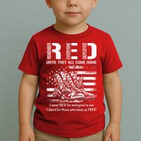 Vintage Red Friday Until They Come Home USA American Flag Toddler T-Shirt