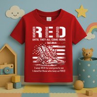 Vintage Red Friday Until They Come Home USA American Flag Toddler T-Shirt