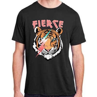 Vintage Retro Fierce Tiger Cool 80's 90's Style Lover Gift Adult ChromaSoft Performance T-Shirt