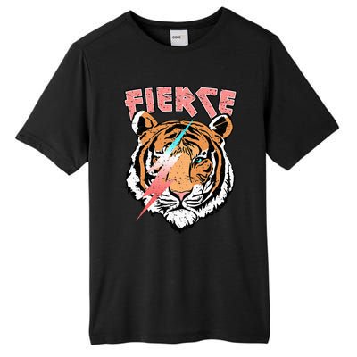 Vintage Retro Fierce Tiger Cool 80's 90's Style Lover Gift Tall Fusion ChromaSoft Performance T-Shirt