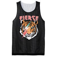 Vintage Retro Fierce Tiger Cool 80's 90's Style Lover Gift Mesh Reversible Basketball Jersey Tank