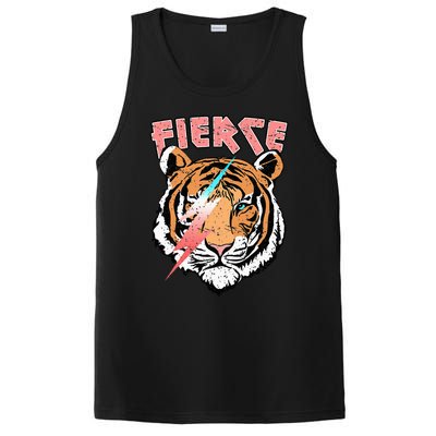 Vintage Retro Fierce Tiger Cool 80's 90's Style Lover Gift PosiCharge Competitor Tank