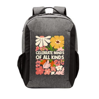 Vintage Retro Floral Celebrate Minds of All Kinds Vector Backpack