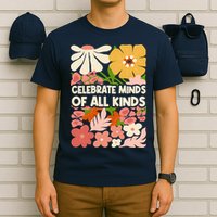 Vintage Retro Floral Celebrate Minds of All Kinds T-Shirt