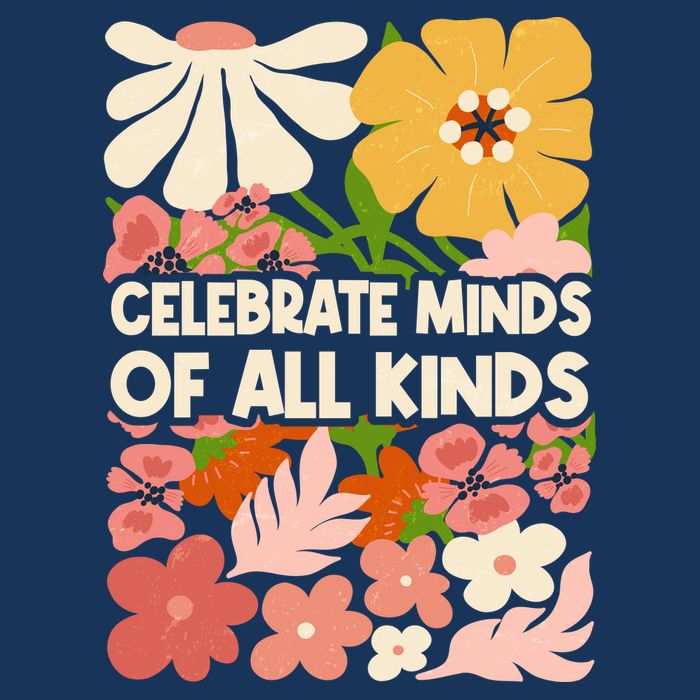 Vintage Retro Floral Celebrate Minds of All Kinds T-Shirt