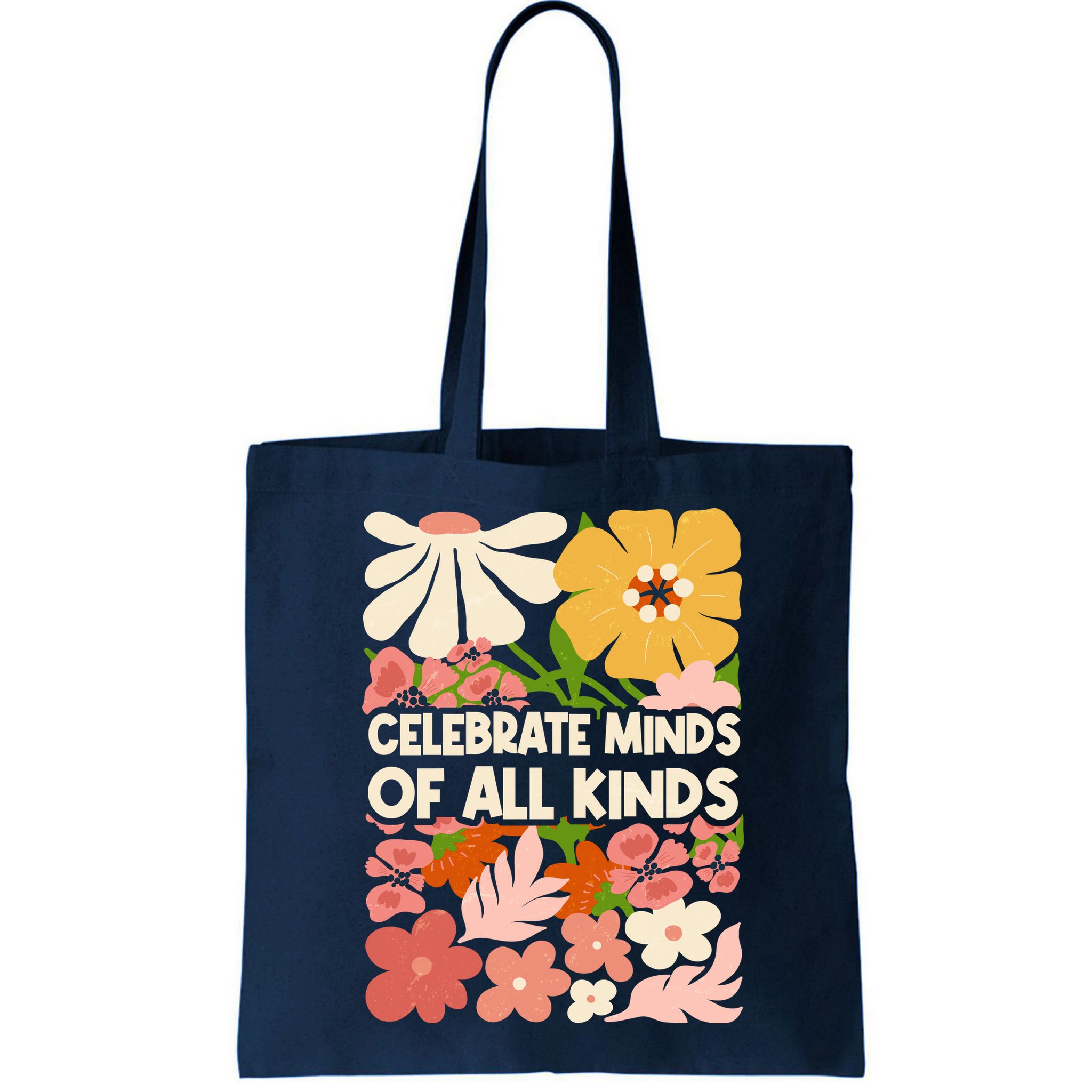 Vintage Retro Floral Celebrate Minds of All Kinds Bag