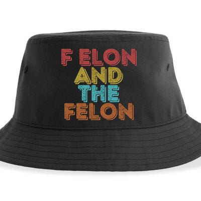 Vintage Retro F Elon And The Felon Sustainable Bucket Hat