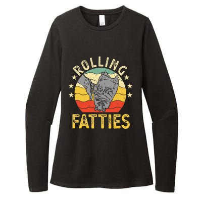 Vintage Rolling Fatties Cat Retro Kitty Kitten Meow Lover Womens CVC Long Sleeve Shirt