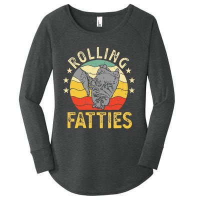 Vintage Rolling Fatties Cat Retro Kitty Kitten Meow Lover Women's Perfect Tri Tunic Long Sleeve Shirt