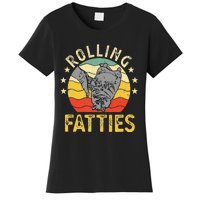 Vintage Rolling Fatties Cat Retro Kitty Kitten Meow Lover Women's T-Shirt