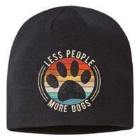 Vintage Retro Funny Sayings Dog Lover Less People More Dogs Sustainable Beanie