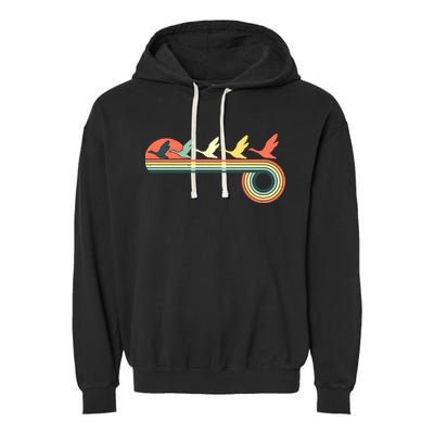 Vintage Retro Flying Geese Garment-Dyed Fleece Hoodie