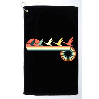 Vintage Retro Flying Geese Golf Towel