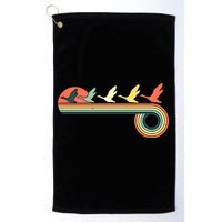 Vintage Retro Flying Geese Golf Towel