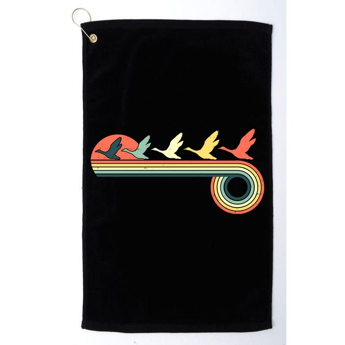 Vintage Retro Flying Geese Golf Towel