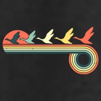 Vintage Retro Flying Geese Golf Towel