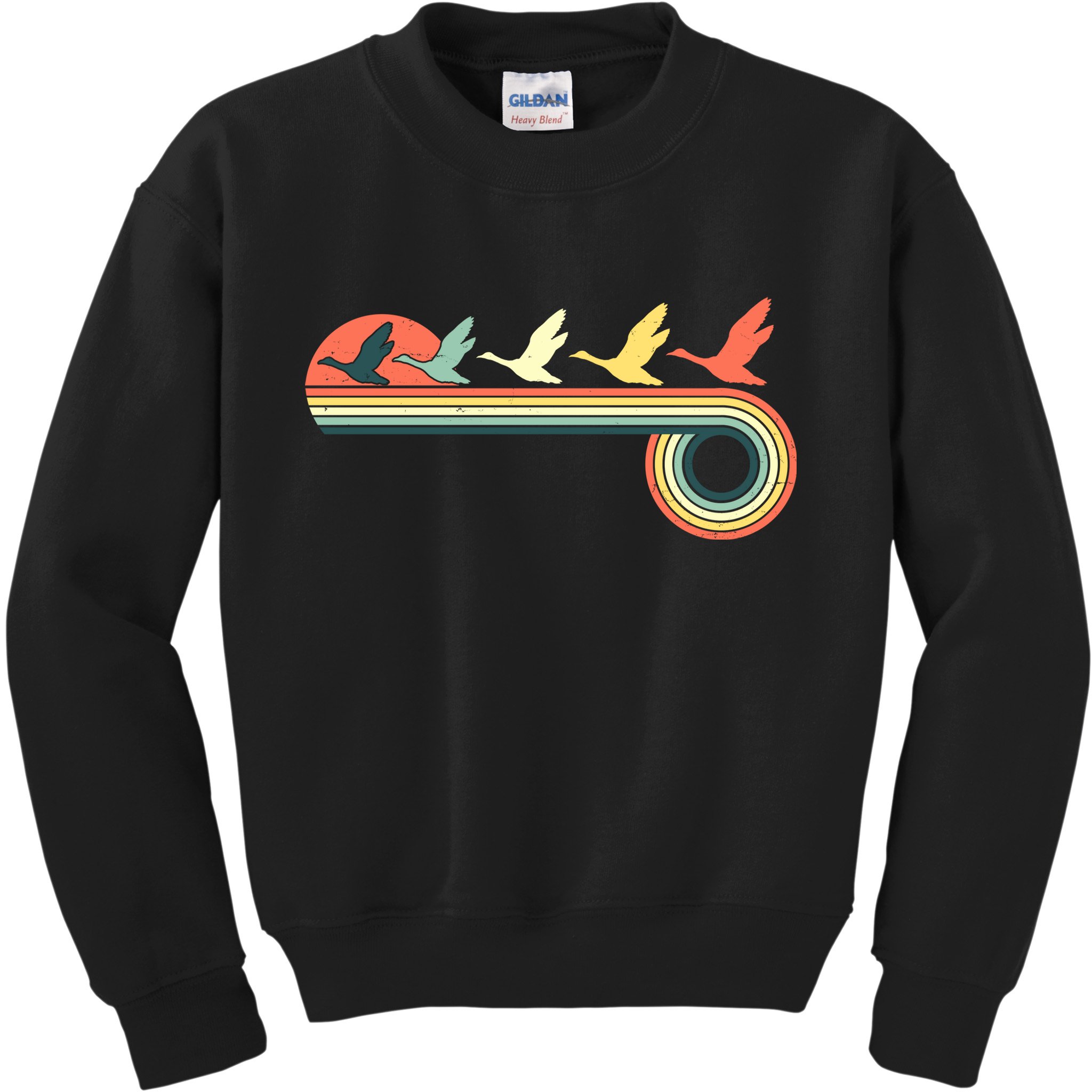 Vintage Retro Flying Geese Kids Sweatshirt