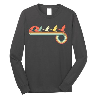 Vintage Retro Flying Geese Long Sleeve Shirt