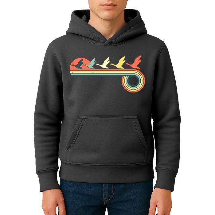 Vintage Retro Flying Geese Kids Hoodie
