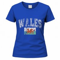 Vintage Retro Faded Wales Flag Welsh Pride Gift Women's T-Shirt