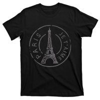 Vintage Retro France Eiffel Tower Paris Je TAime I Love You T-Shirt