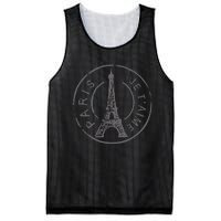 Vintage Retro France Eiffel Tower Paris Je TAime I Love You Mesh Reversible Basketball Jersey Tank