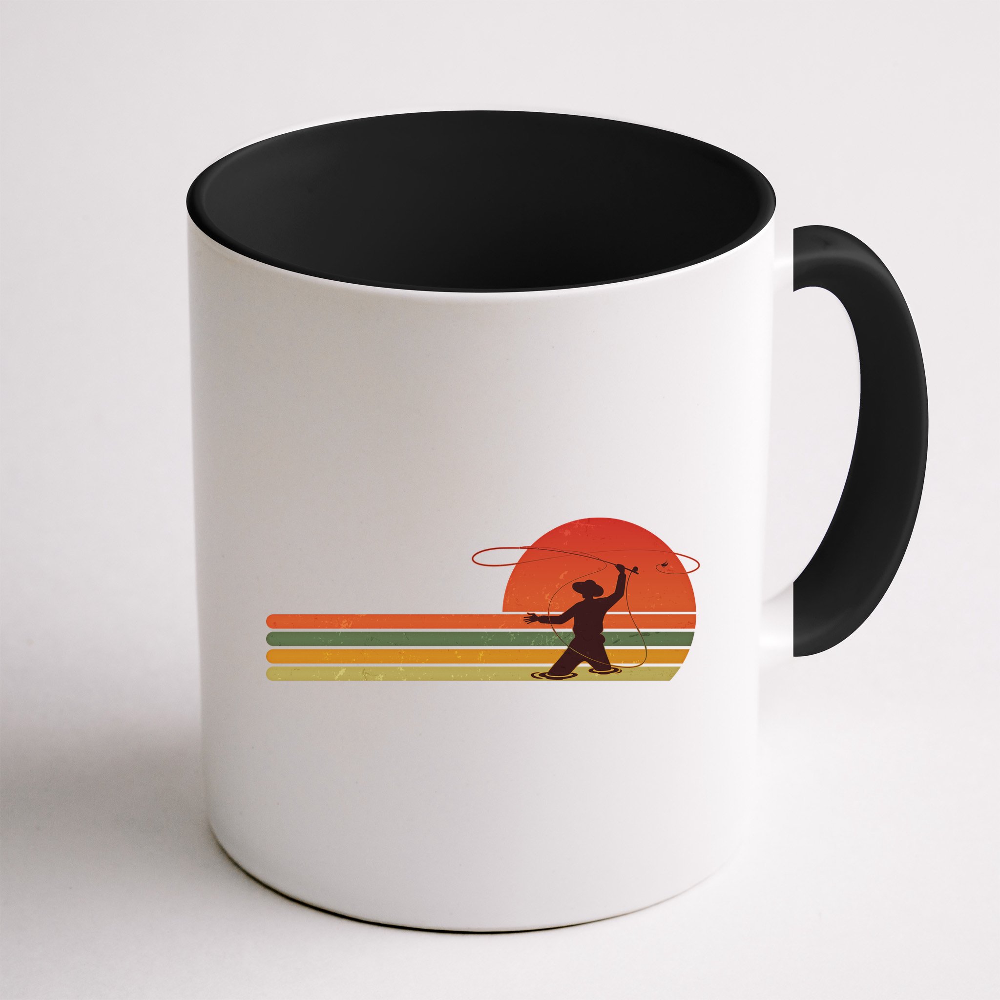 Vintage Retro Fly Fisherman Fishing Fan Mug