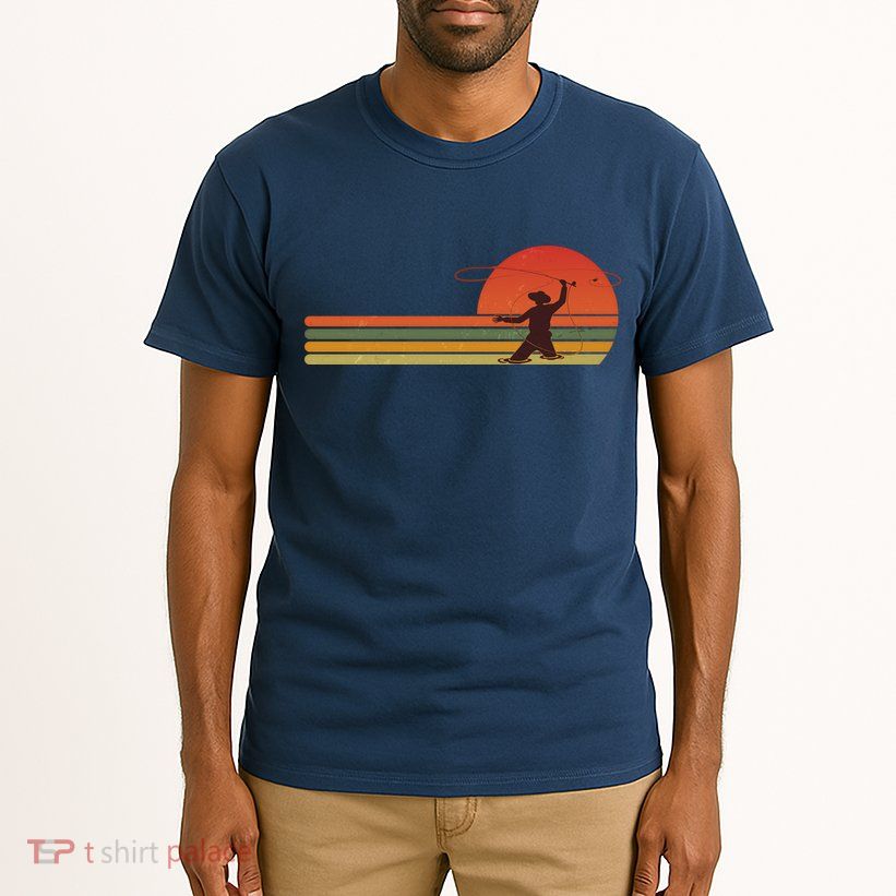 Vintage Retro Fly Fisherman Fishing Fan Tall T-Shirt