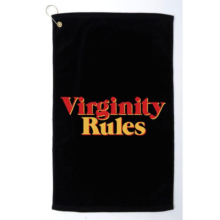 Virginity Rules Funny Virginity Golf Towel