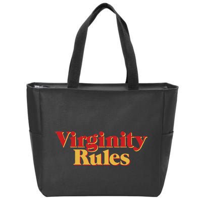 Virginity Rules Funny Virginity Zip Tote Bag