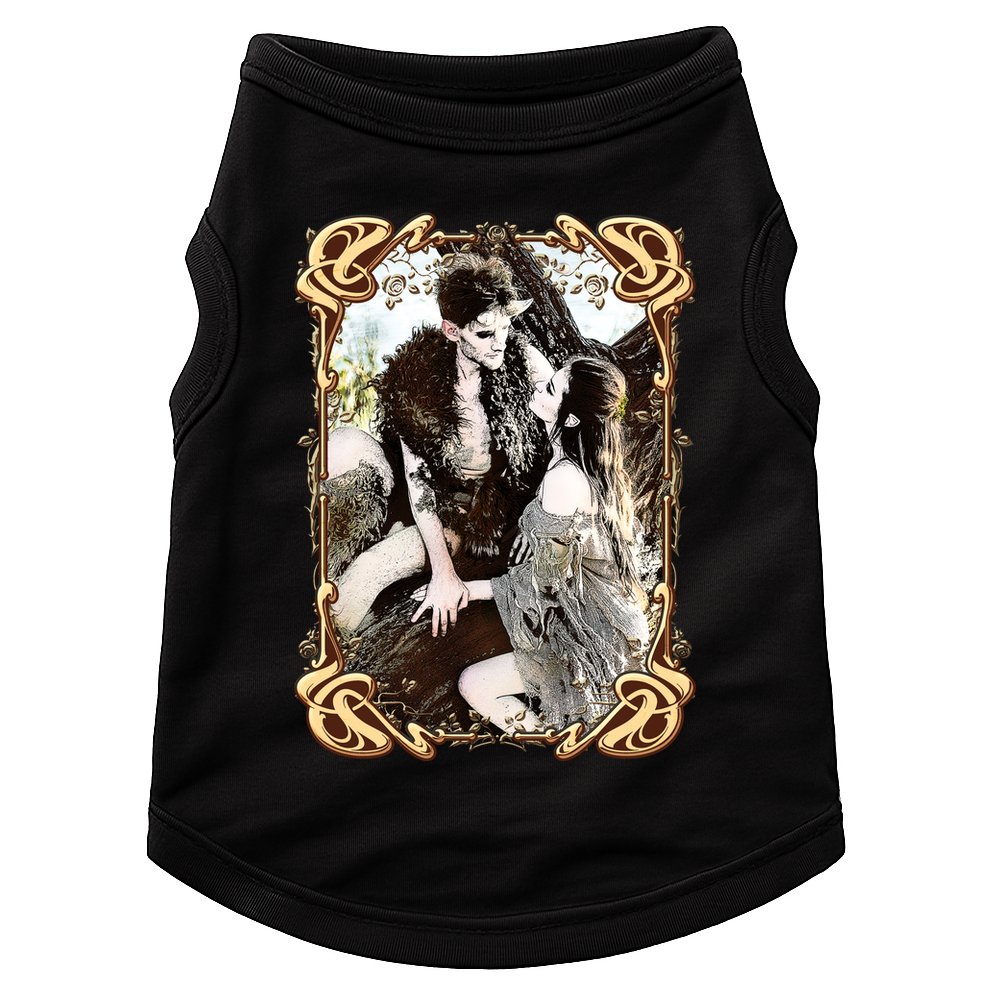 VIntage Retro Fantasy World Elves Couple Doggie Tank