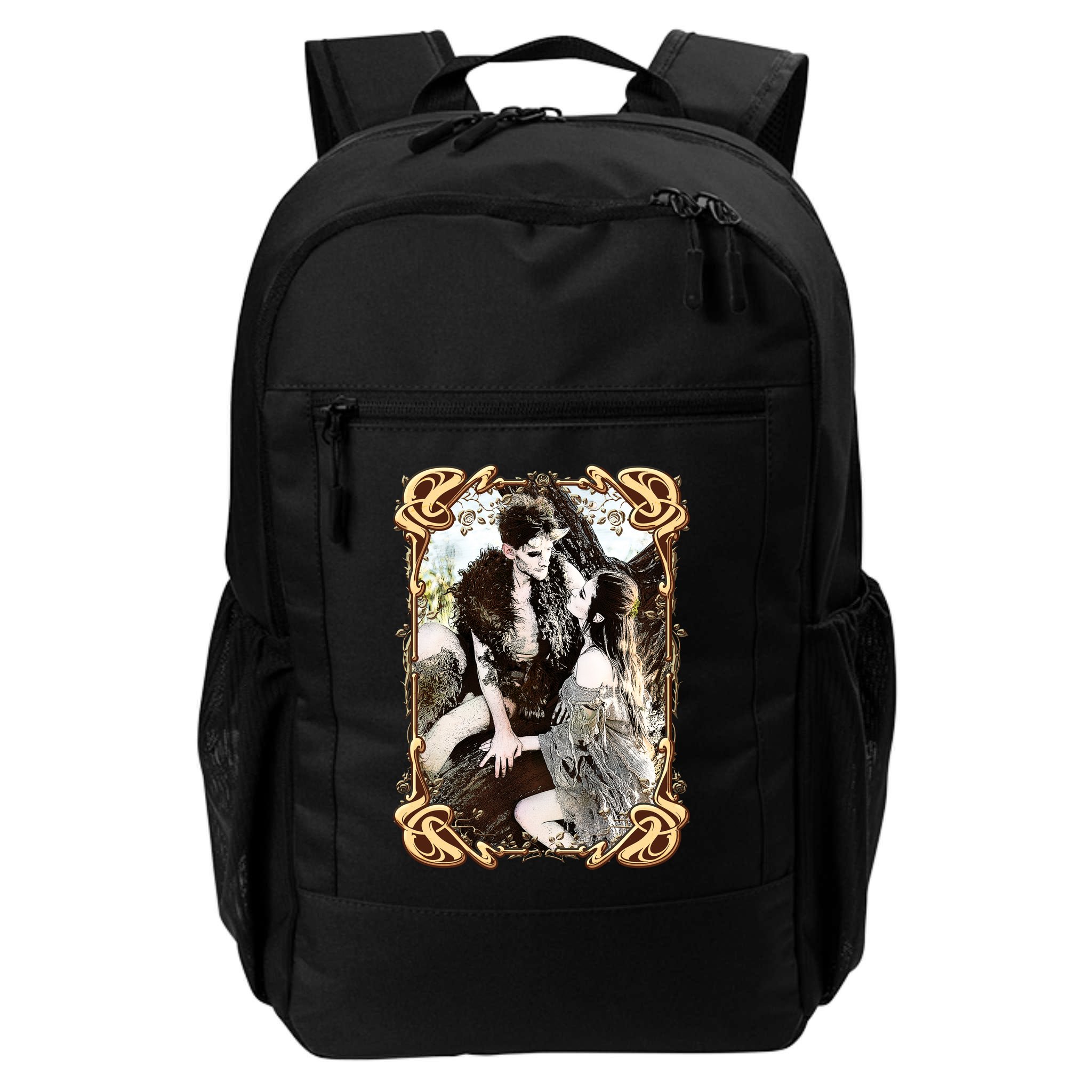 VIntage Retro Fantasy World Elves Couple Backpack