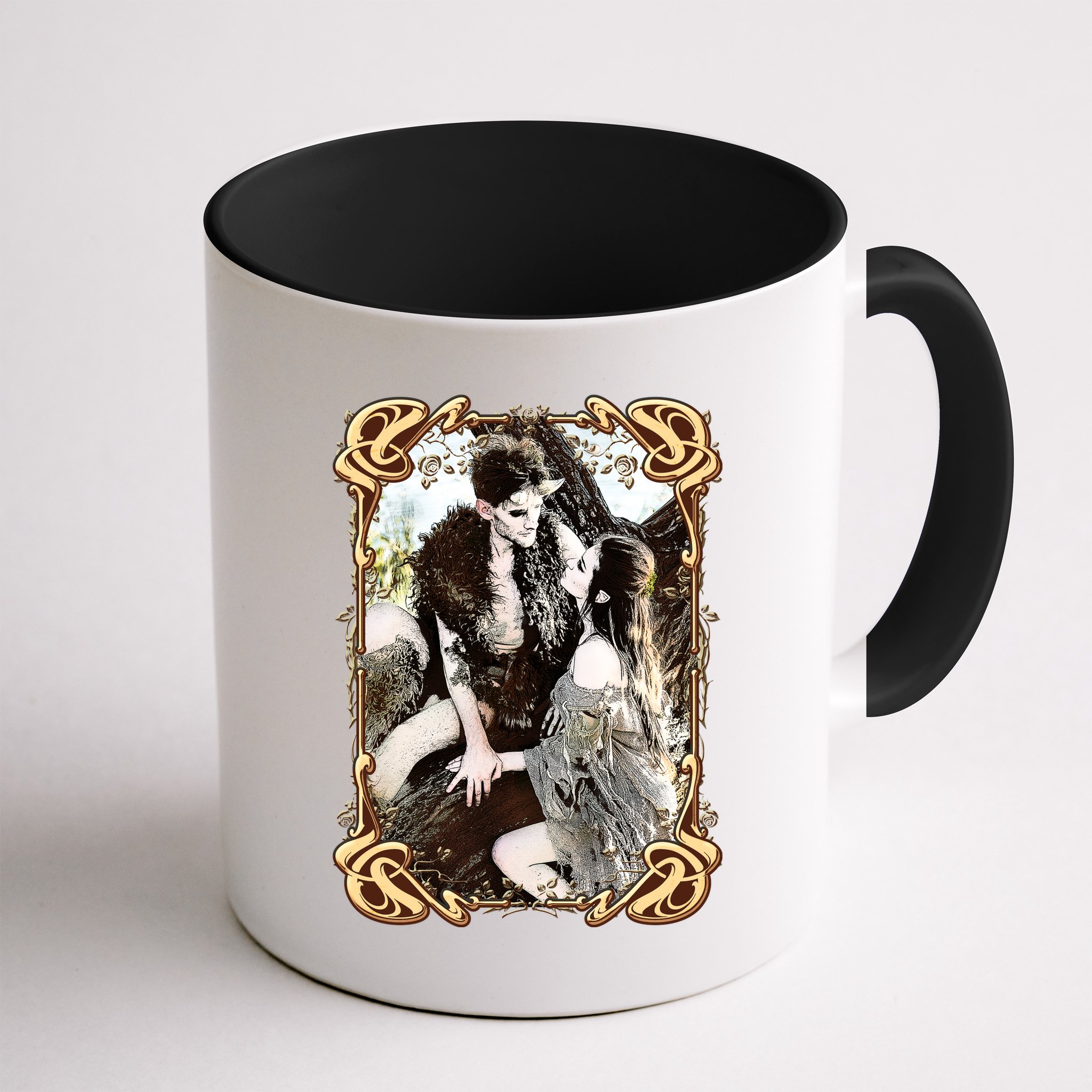VIntage Retro Fantasy World Elves Couple Mug