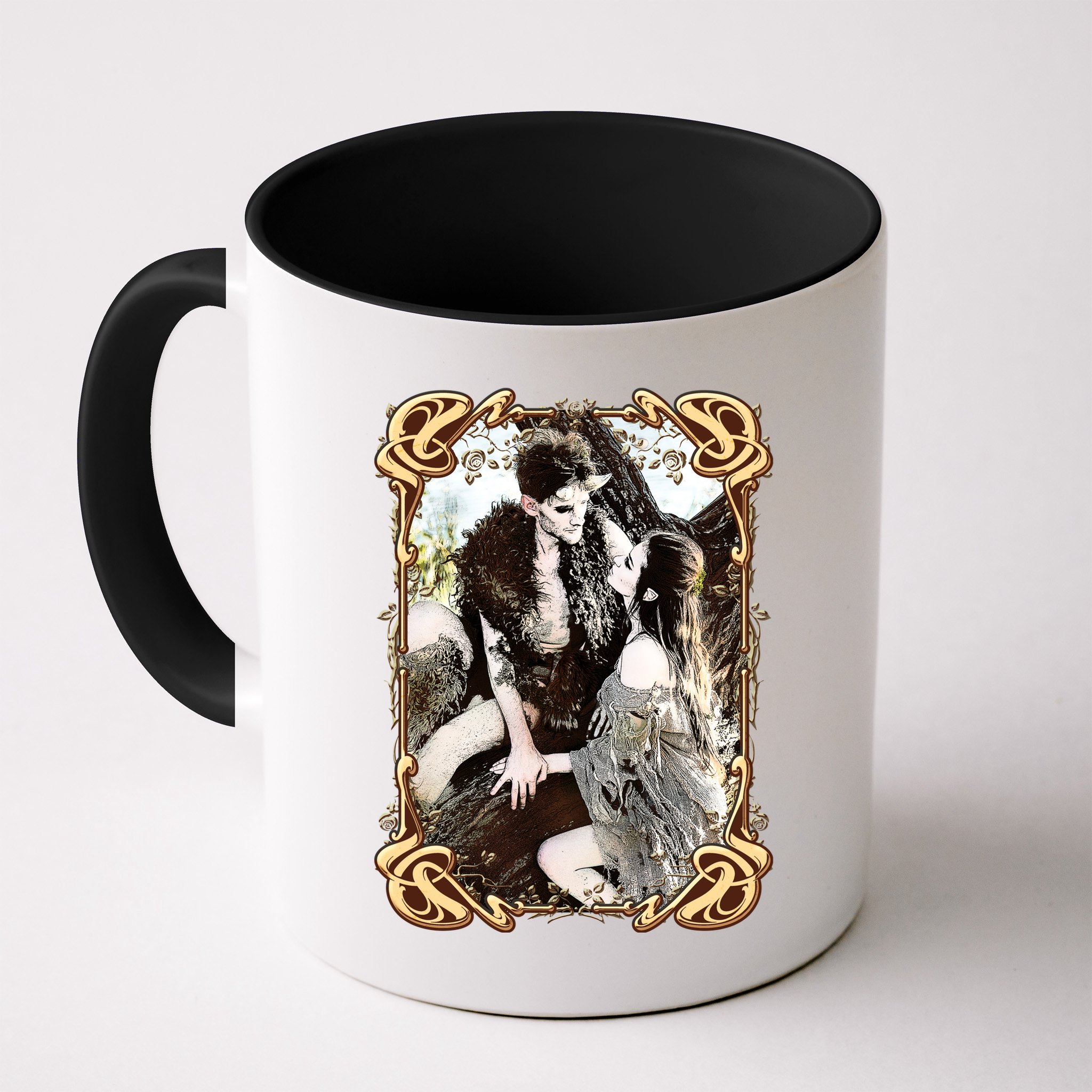 VIntage Retro Fantasy World Elves Couple Mug