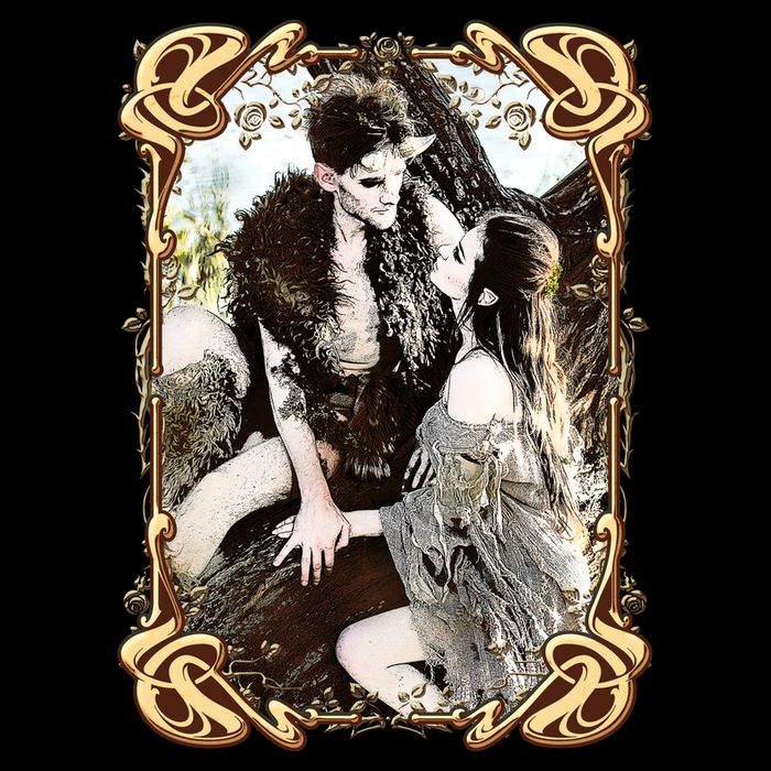 VIntage Retro Fantasy World Elves Couple Mug