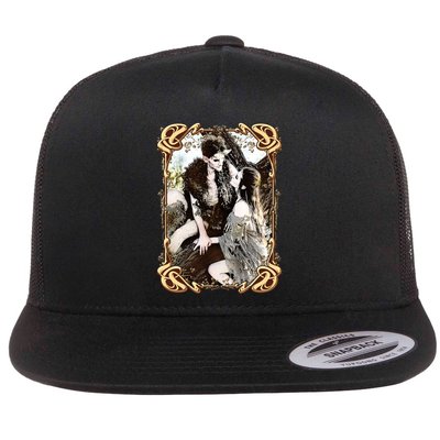 VIntage Retro Fantasy World Elves Couple Flatbill Hat